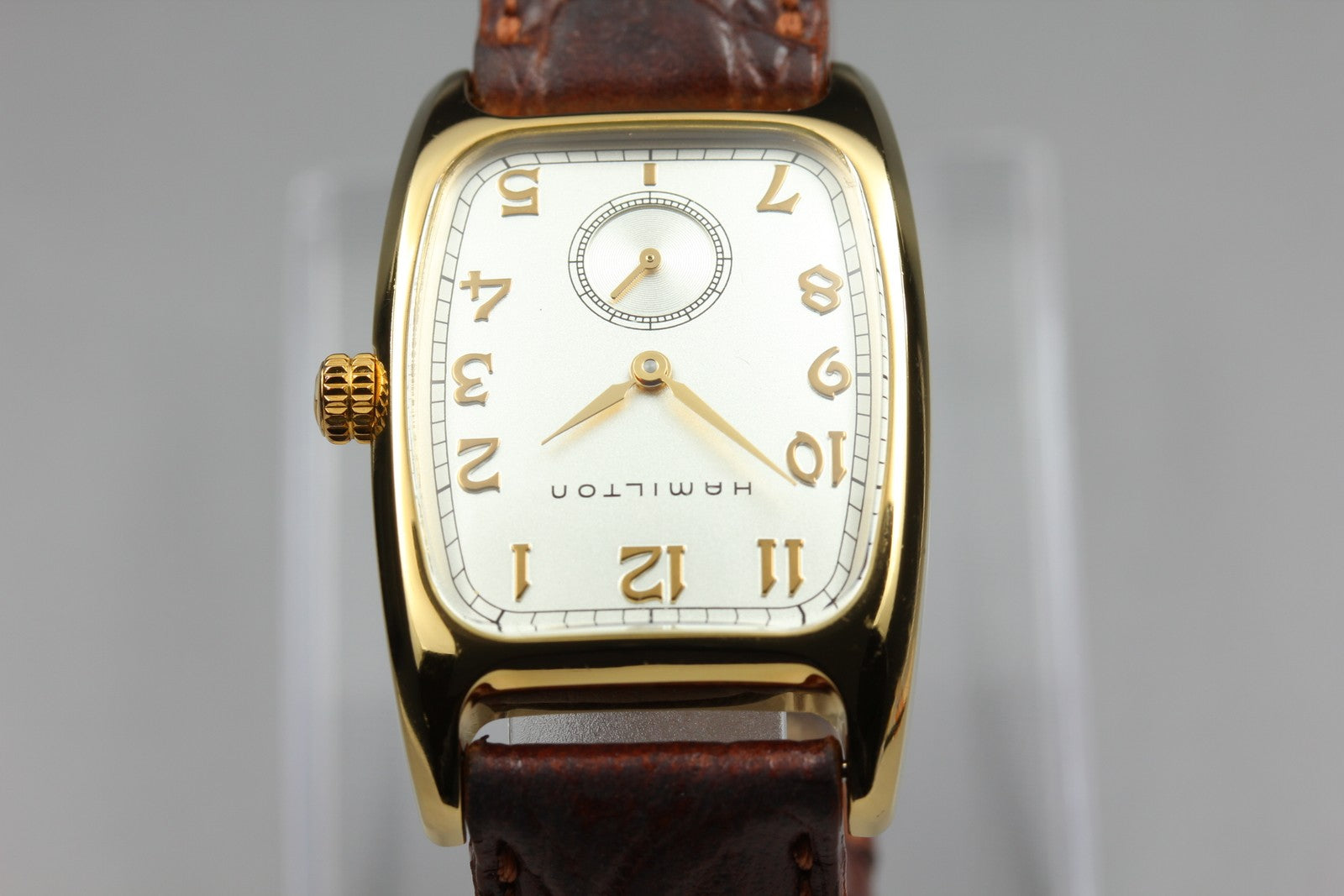 Hamilton Boulton H134110 Quartz Rectangular Small Second Men's Watch 27mm JAPAN