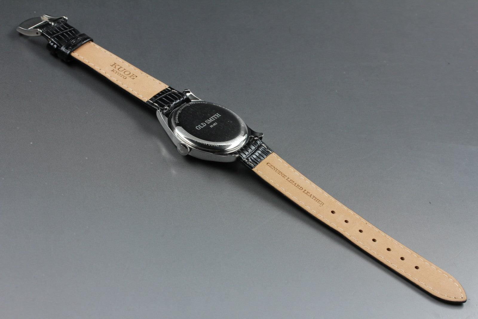 KUOE KYOTO OLD SMITH 90-001 34mm Cream Black Quartz Men's Watch JAPAN [w/Box]