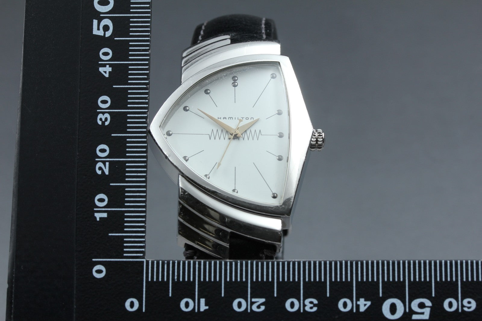 New Batt Hamilton Ventura H244110 Quartz White Dial Men's Watch 33mm JP Exc+4