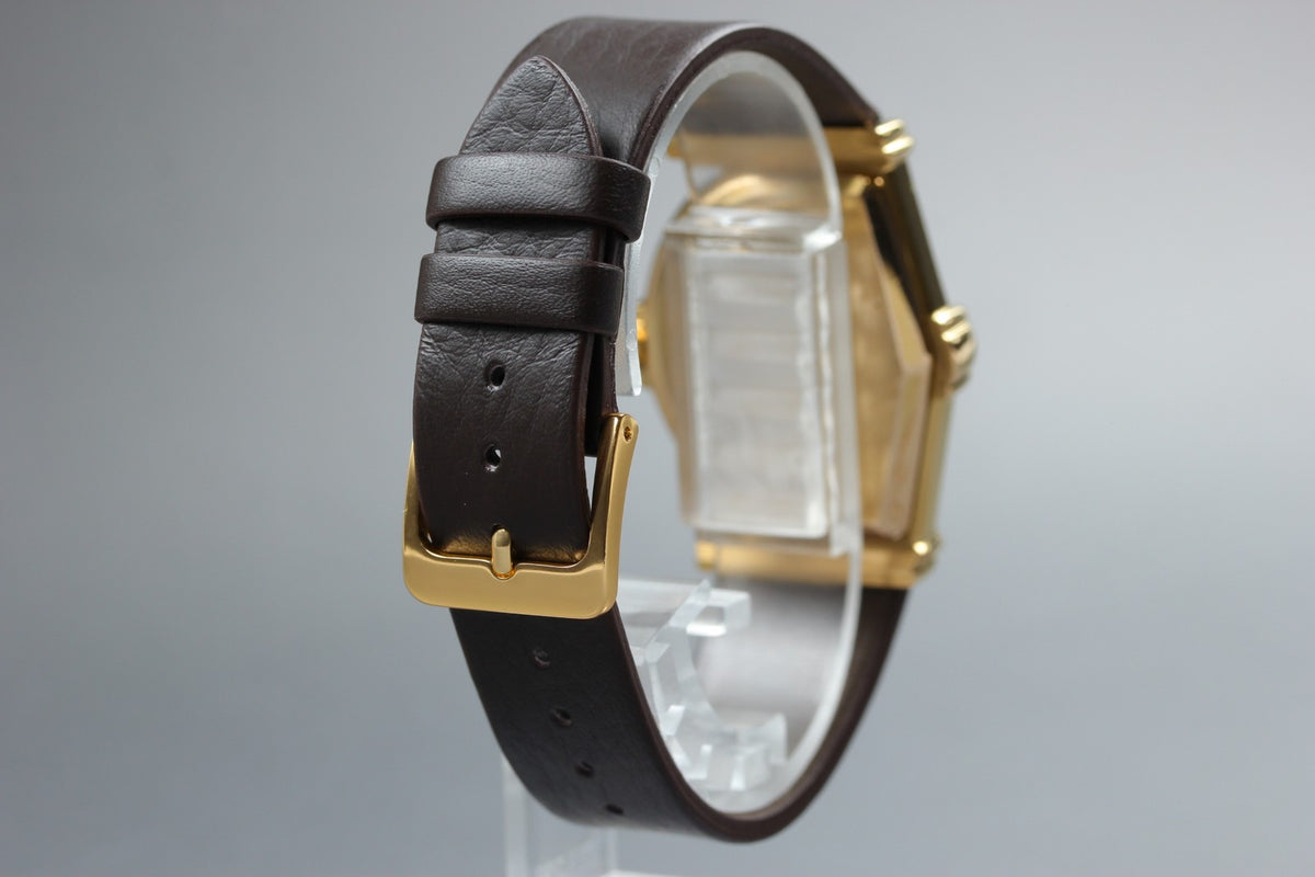Jean D'Eve Sectora Gold Ivory Dial 30mm Men's Quartz Watch Vintage [Box]