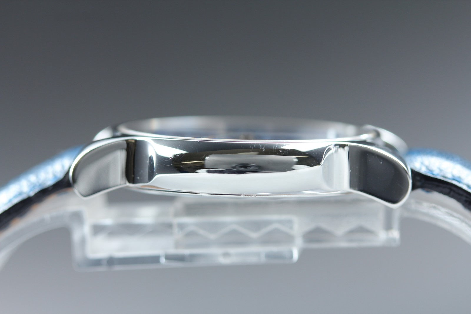 New Batt BVLGARI SOLOTEMPO ST35S Quartz Blue Men's Watch 35mm JAPAN Exc+5*Box