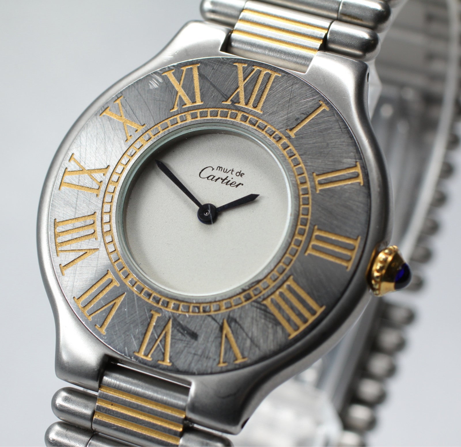 Vintage [Exc+4] Cartier Must de Cartier 21 30mm Unisex Quartz Watch From JAPAN