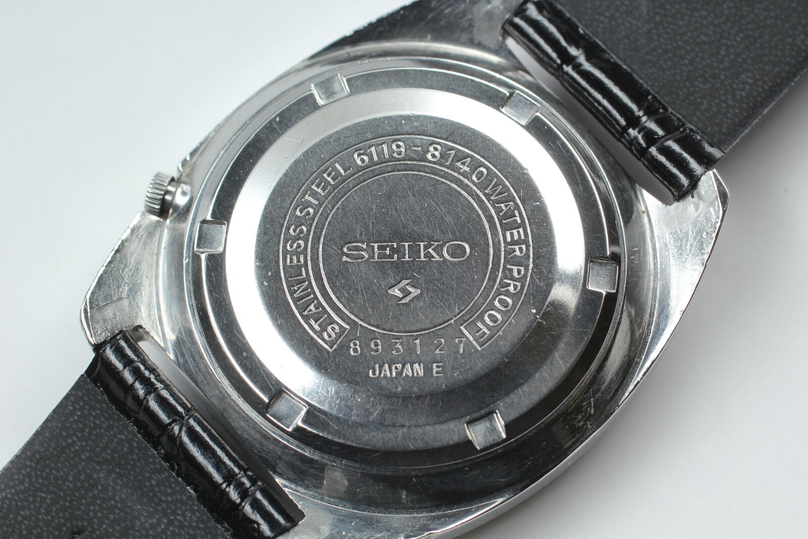 Vintage [Exc+4] SEIKO 5 SPORTS 6119-8140 21J Men's Watch Automatic Black JAPAN