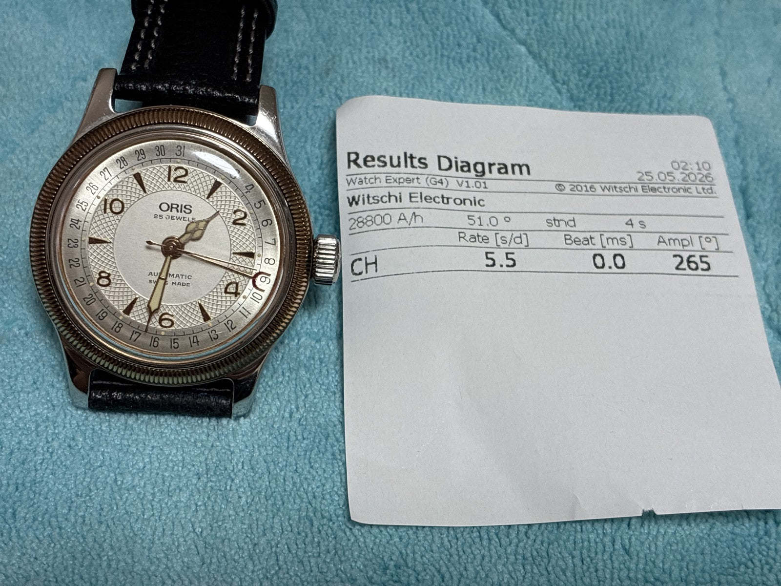 Vintage ORIS Big Crown Automatic Silver Dial Date Men's Watch 35mm JAPAN