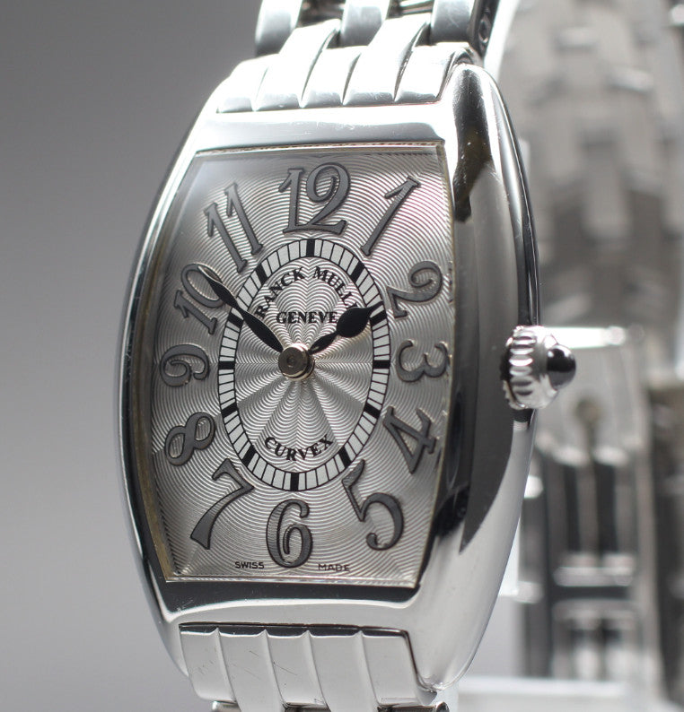 [Exc+5 Box] Franck Muller Tonneau Curvex 1752QZ Silver Women's Quartz Watch JP