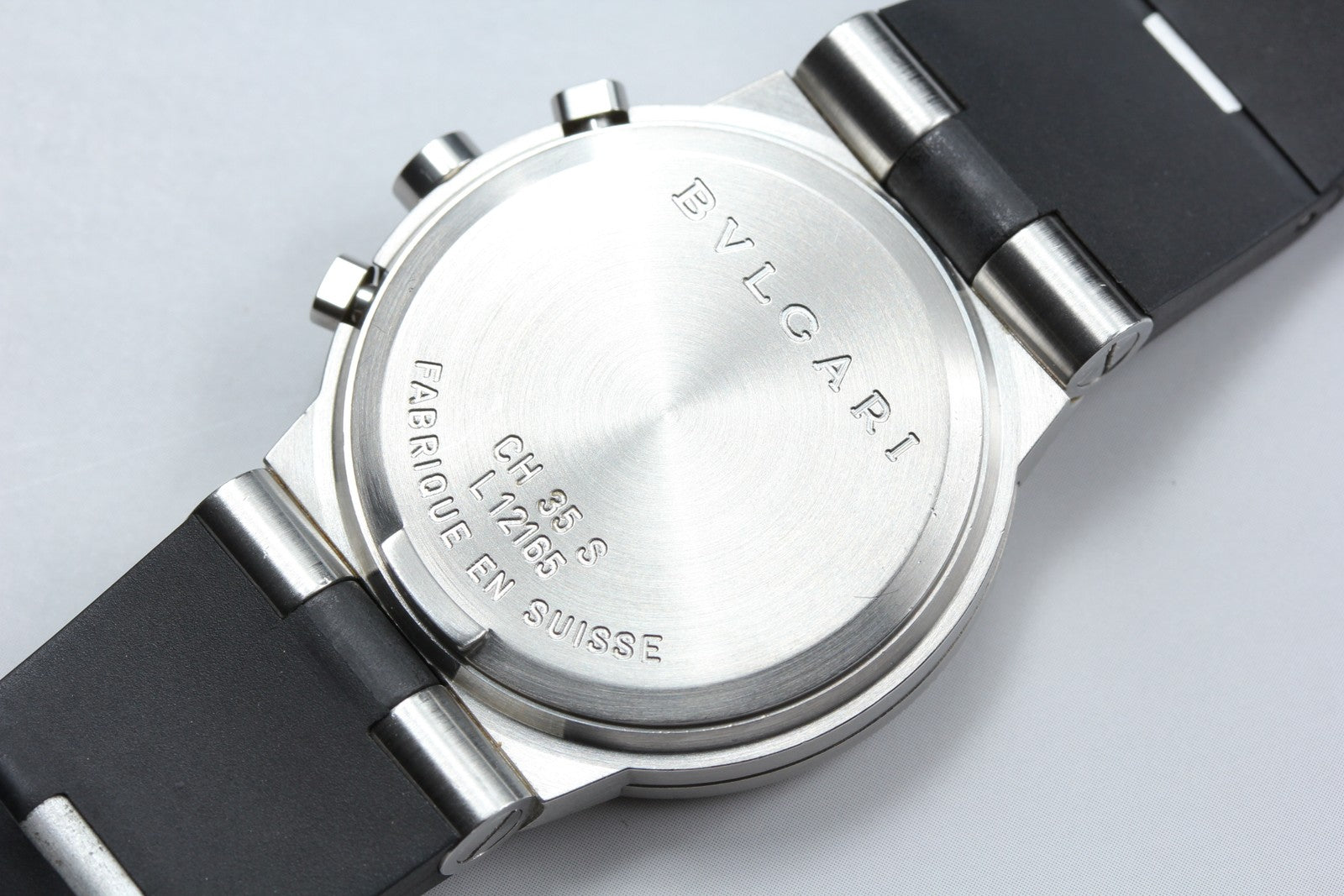 New Batt BVLGARI Diagono Sports CH35S Quartz Black Men's Watch 36mm JAPAN Box