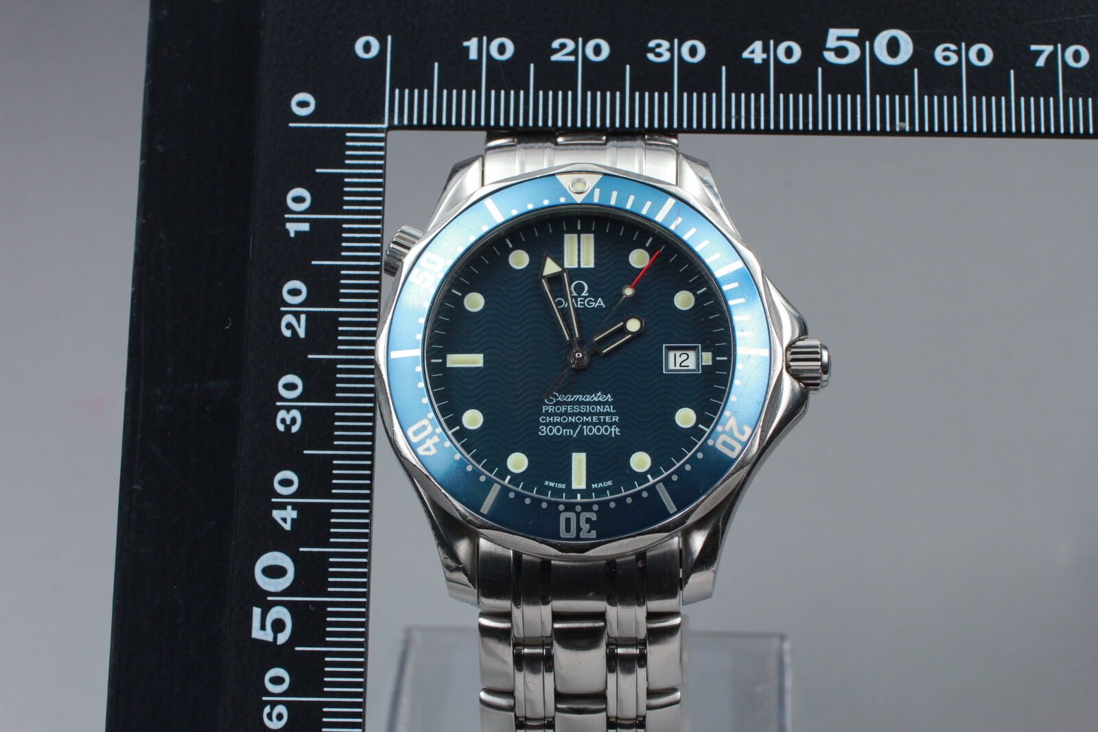 Overhauled [Exc+5 Box] Omega Seamaster 2531.80 Automatic Blue Dial Mens Watch JP