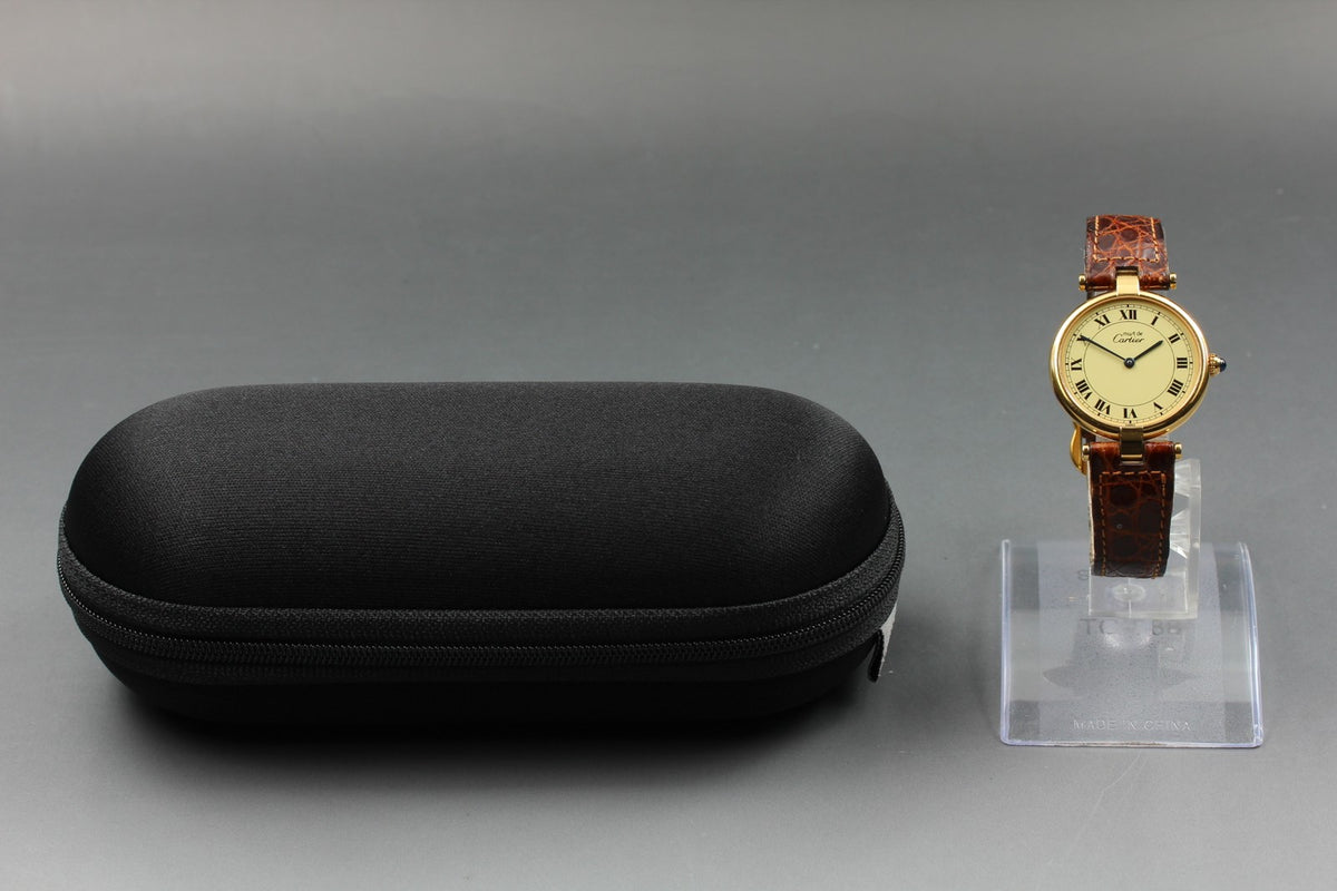 Vintage Cartier Must de Cartier Vendome 590003 Vermeil 925 Quartz Women's Watch