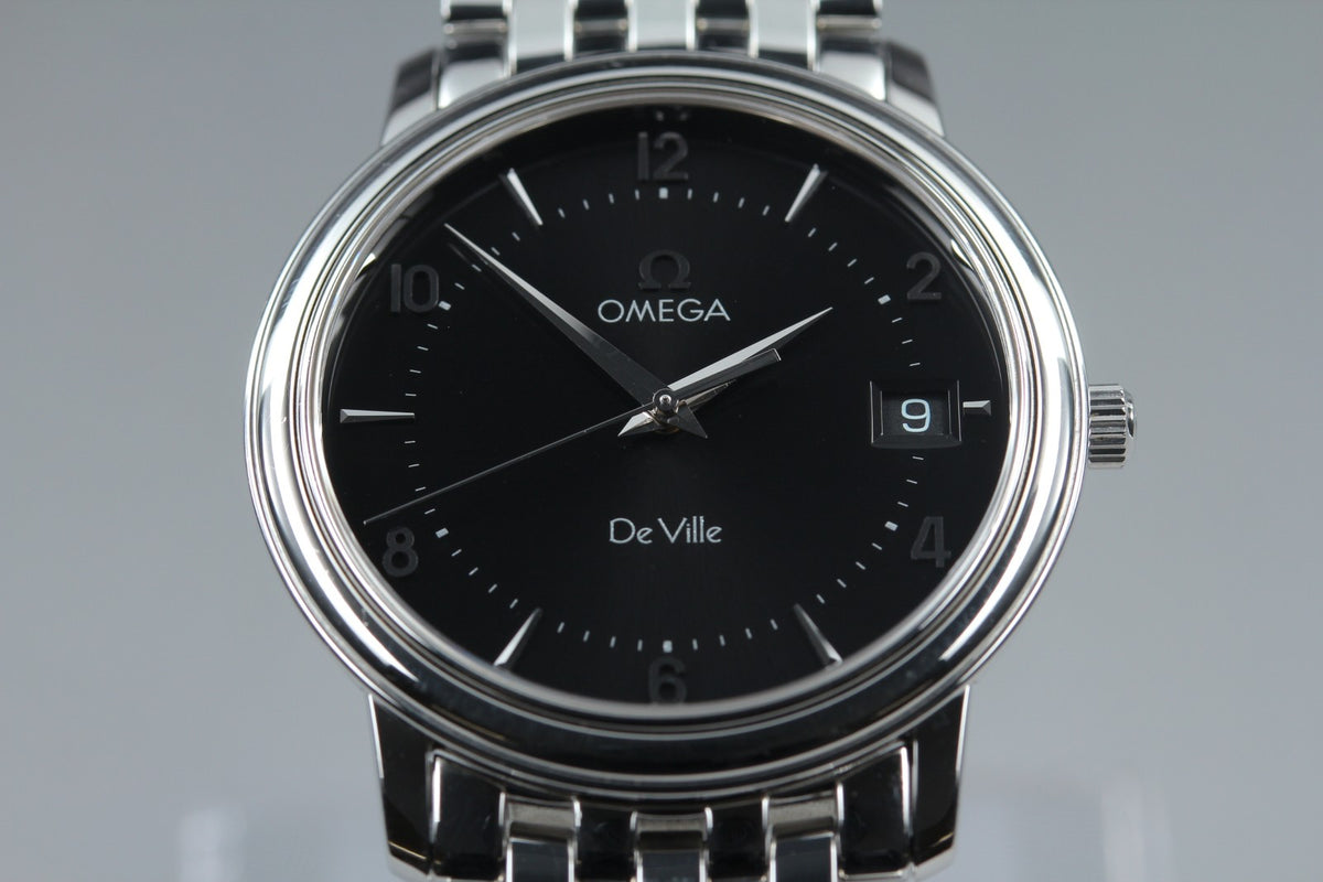 Omega De Ville Prestige 4510.50 Cal.1532 34mm Black Dial Quartz Men's Watch Box