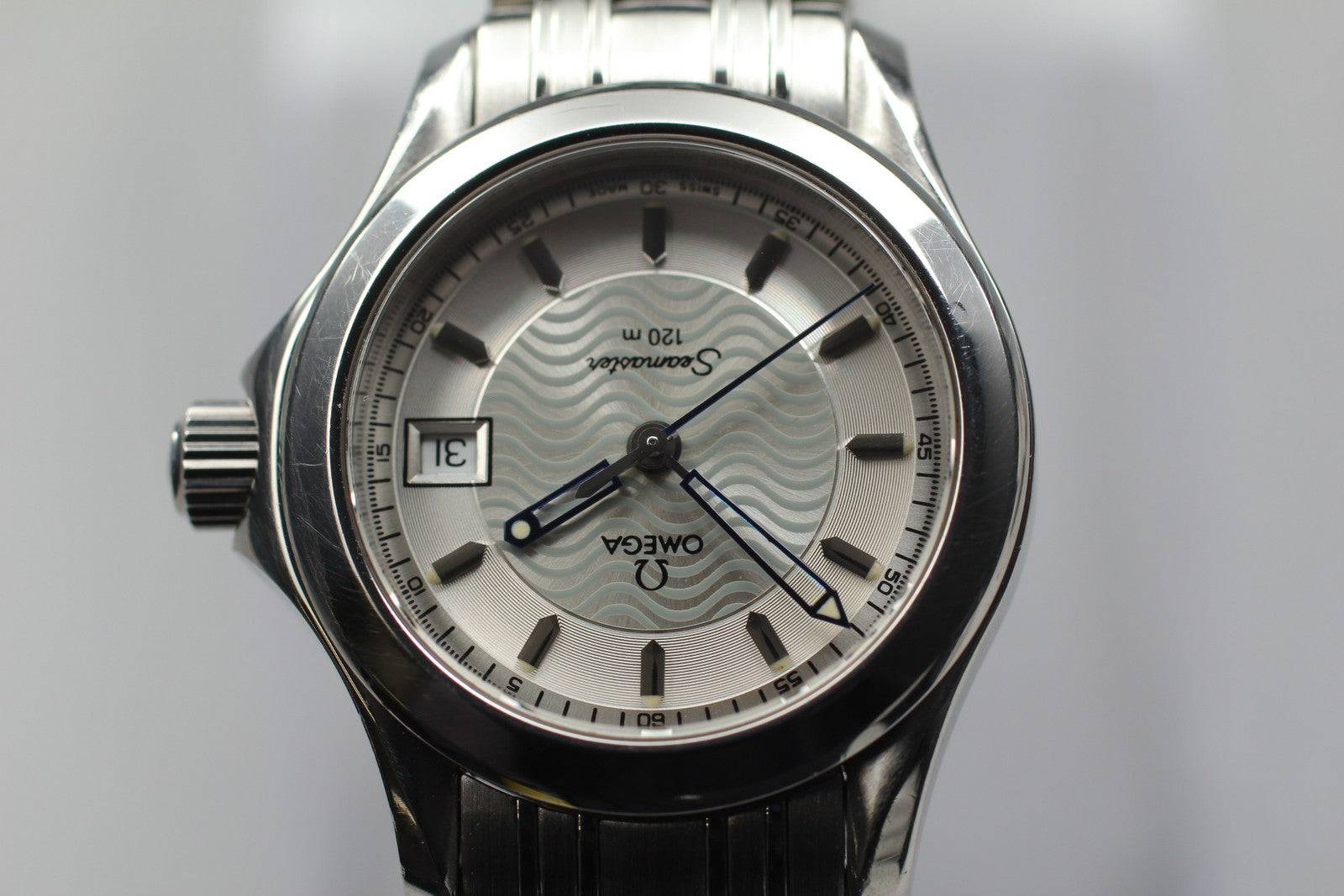 New Batt[Exc+5]Box OMEGA Seamaster 120m Cal.1424 2581.31 Ladies Watch 27mm JAPAN