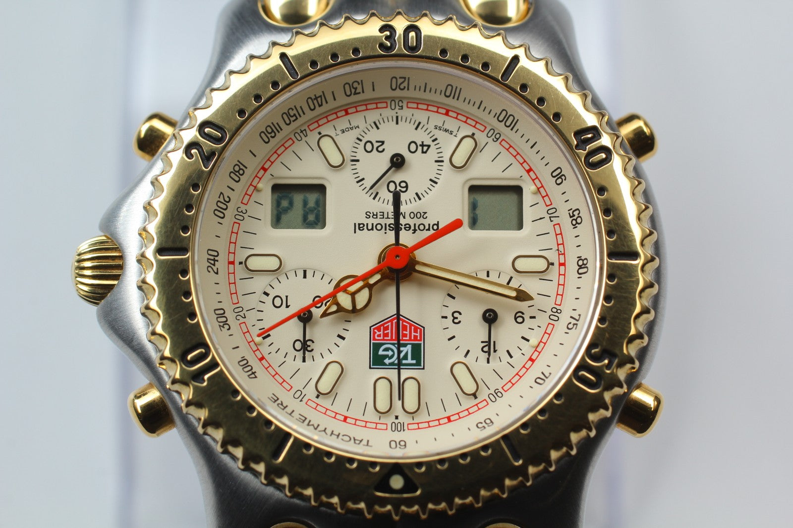 [Exc+4 Box] Vintage TAG HEUER S/el CG1123-0 Chronograph Quartz Men's Watch JAPAN