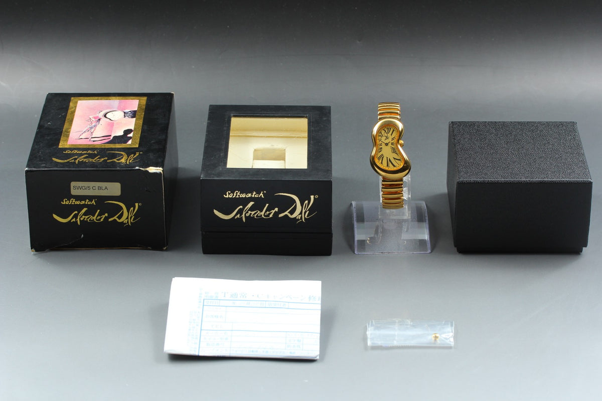 [Overhauled] Salvador Dali Softwatch 022146 Gold Dial 26mm Unisex Quartz Watch