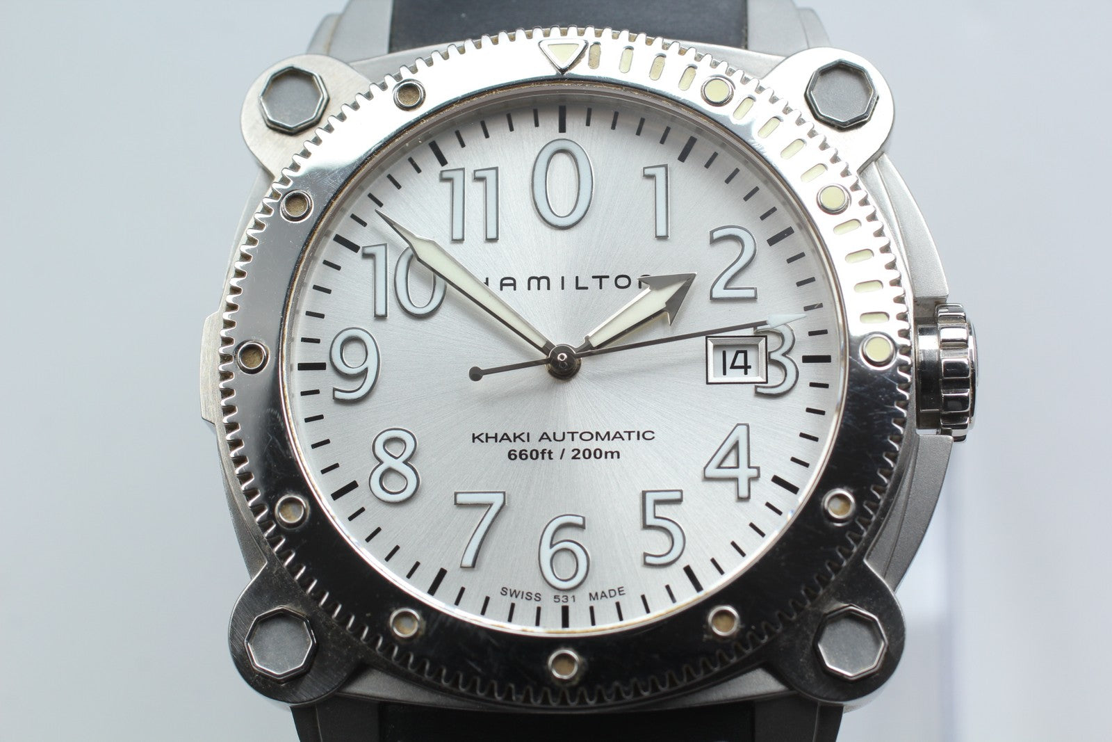 Hamilton Khaki Aviation H785550 Automat Silver Dial Date Men's Watch 42mm JAPAN