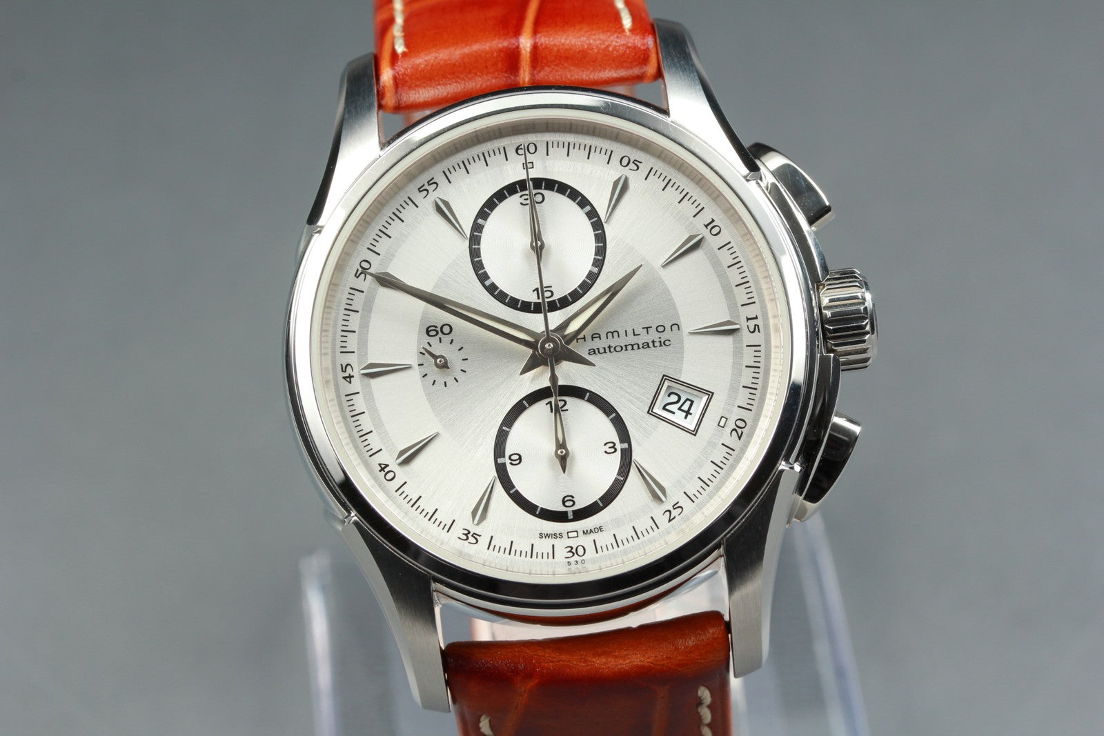 Near MINT Box Hamilton Jazzmaster Auto Chronograph H326160 Automatic Men’s Watch