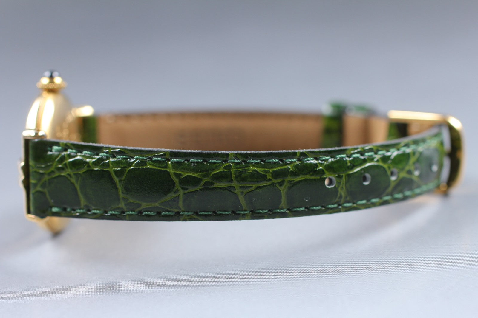 Vintage [Exc+5] Cartier Must Colisee Vermeil 590002 Green Women's Quartz Watch