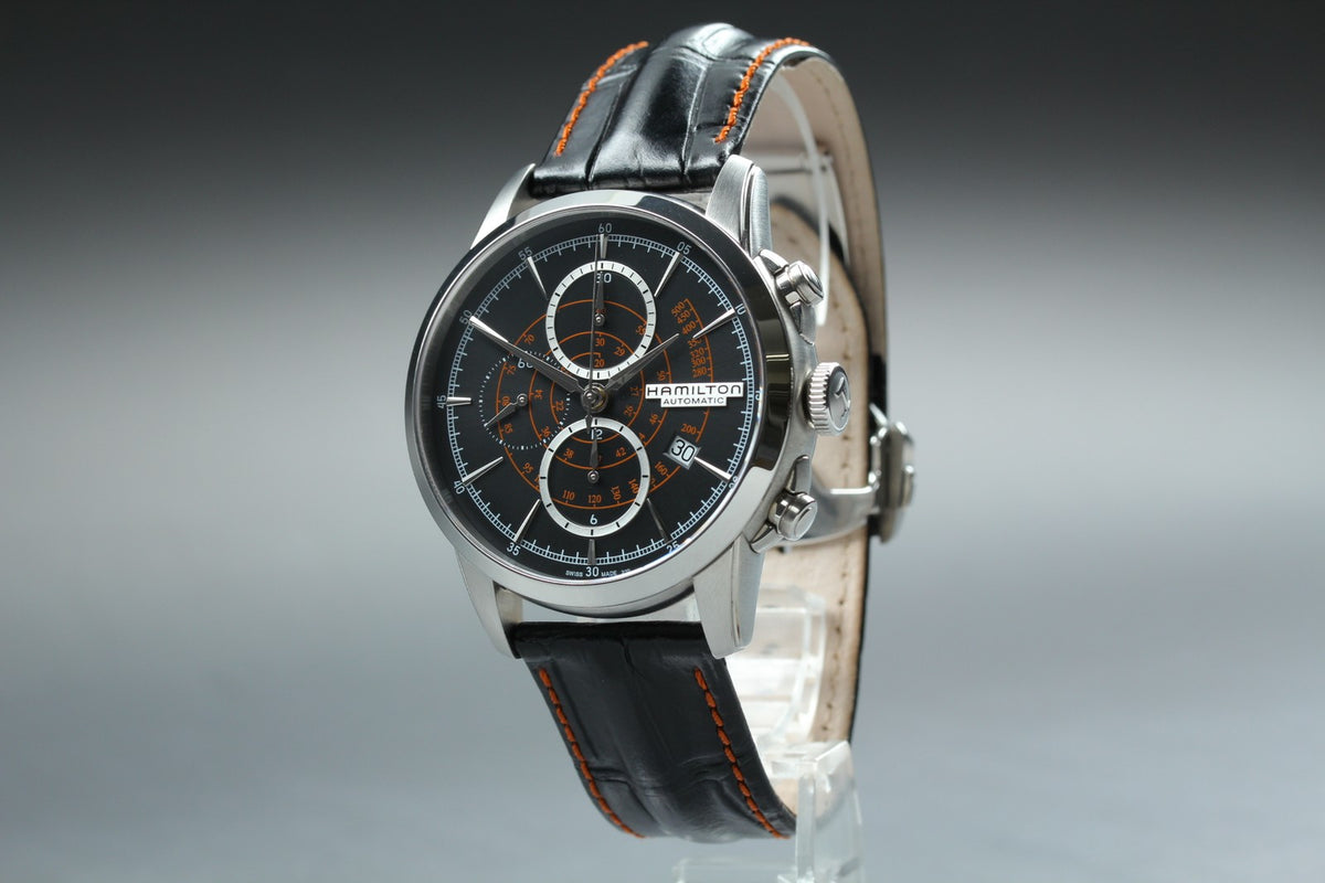 Hamilton Railroad Chronograph H406560 Automatic Black Men's Watch 43mm JAPAN box