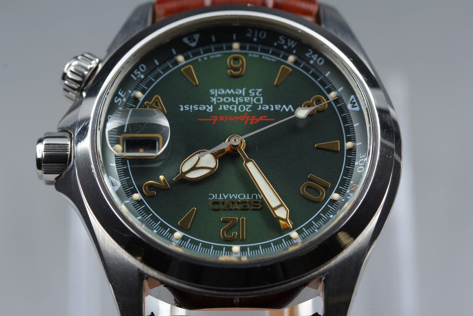 [Overhauled] SEIKO Red Alpinist 4S15-6000 SCVF009 Green Automatic Men's Watch