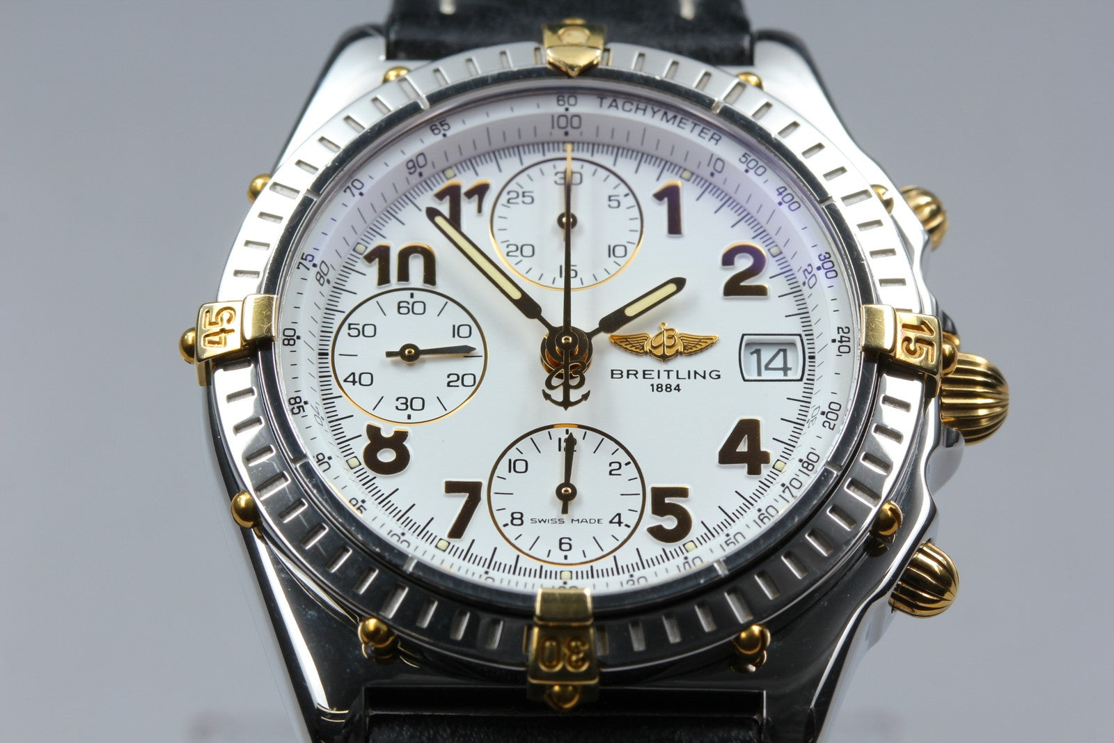 BREITLING Chronomat B13050.1 White Black 39mm Chronograph AT Men's Watch [w/Box]