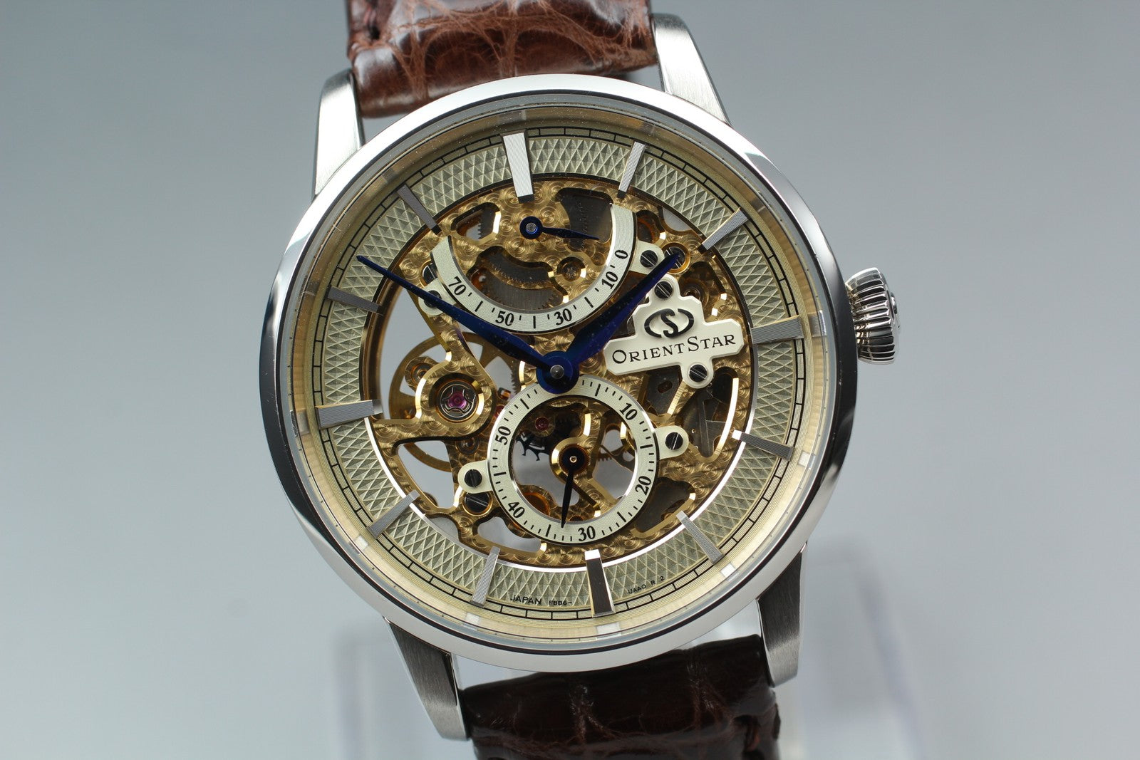 [Exc+5 Box] Orient Star F8B6-UAA0 Power Reserve Hand Winding Men's Watch JAPAN