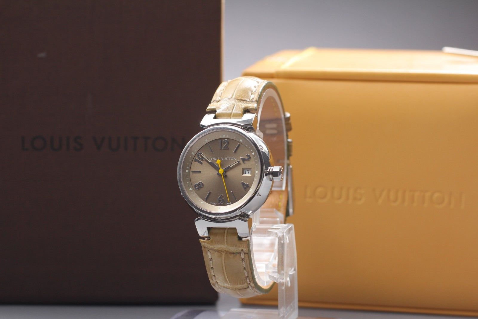 [Exc+5 Box] Louis Vuitton Tambour Q1212 28mm Women's Quartz Watch From JAPAN