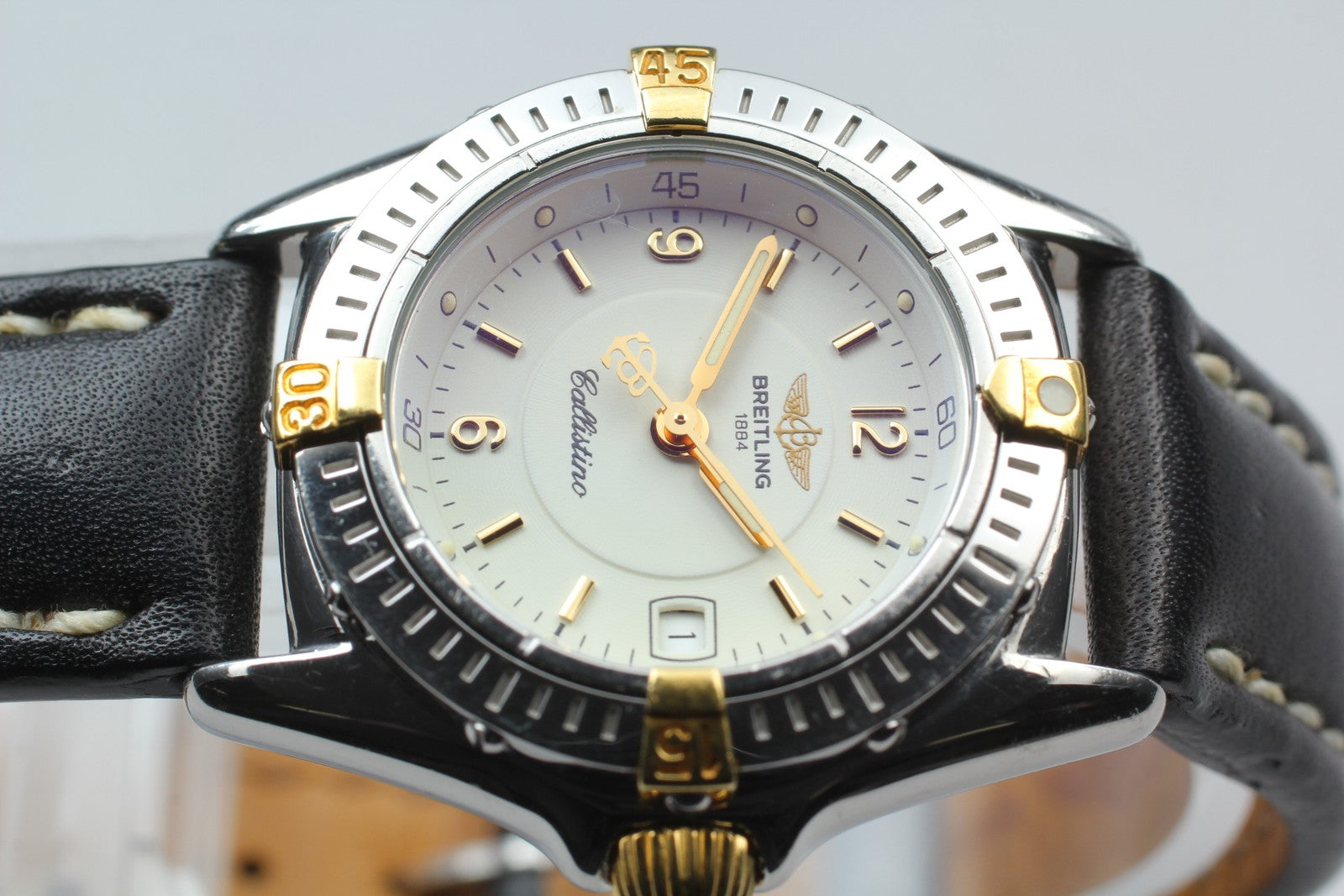[Exc+5] BREITLING Callistino B52045 27mm Silver Black Quartz Women's Watch