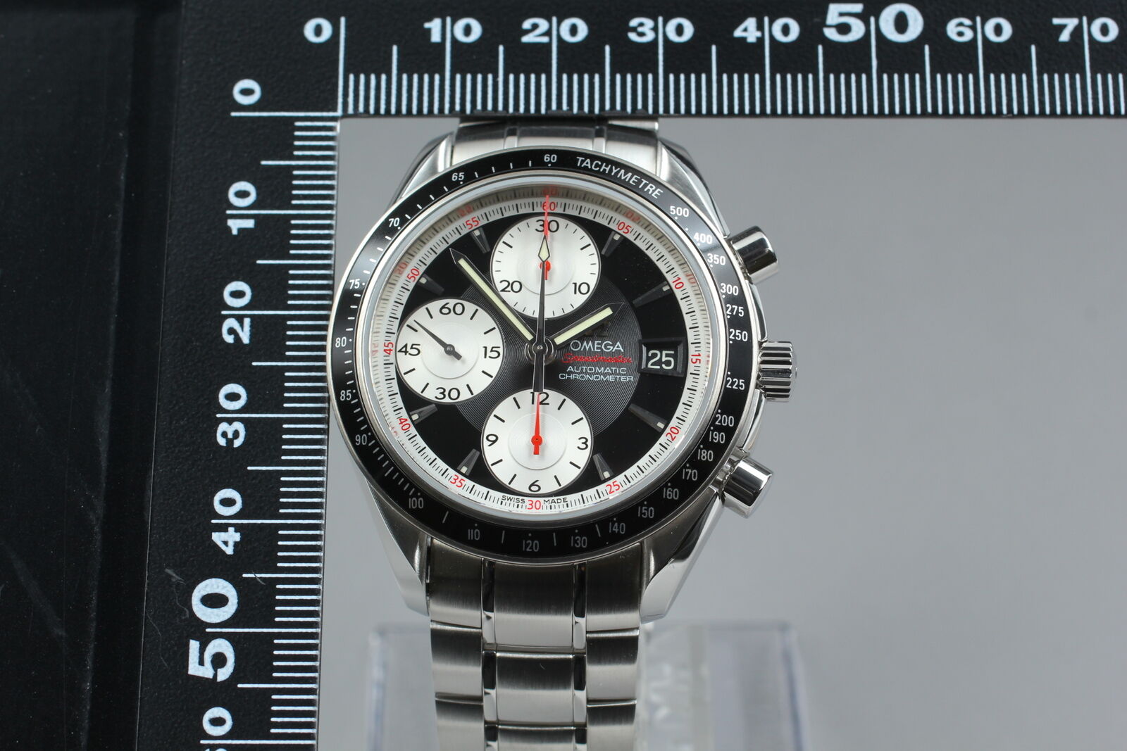 [N MINT w/ Box] OMEGA Speedmaster 3210.51 Chronograph Black AT Men's Watch JAPAN