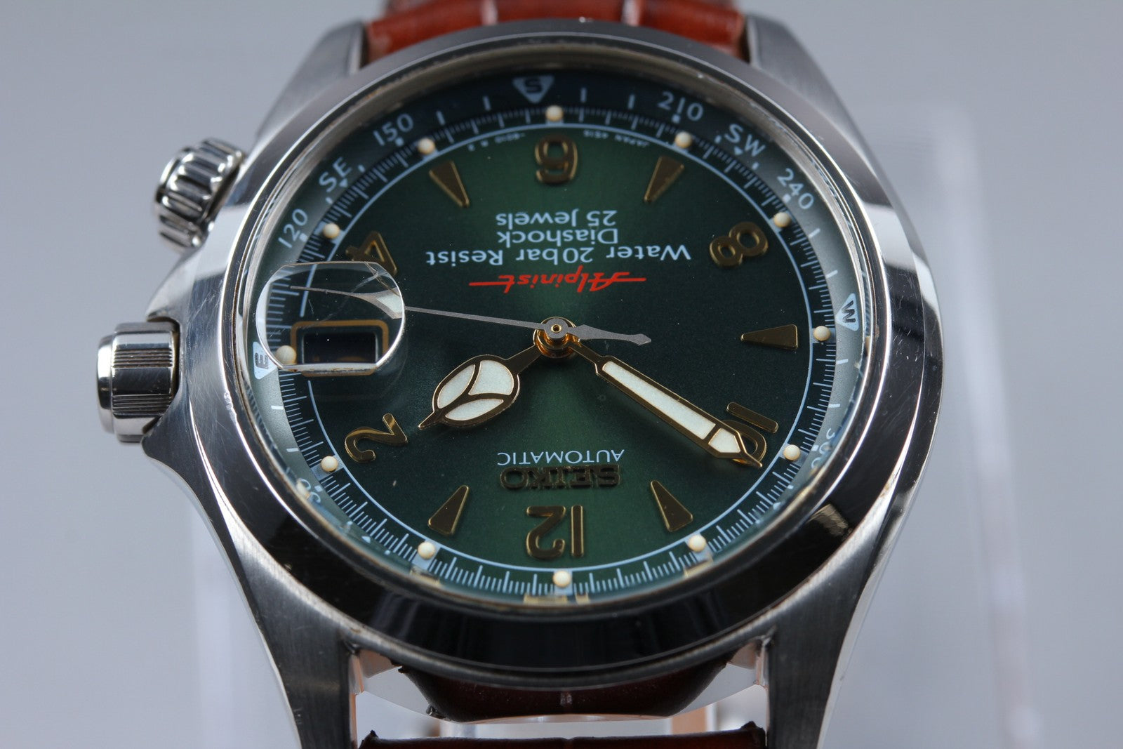 [Exc+5] SEIKO Alpinist 4S15-6000 SCVF009 Green Dial Automatic Men's Watch JAPAN