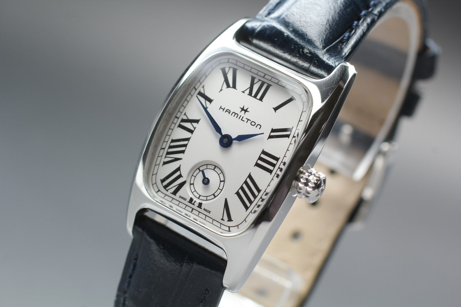 New Batt[Exc+5]Box Hamilton American Classic Bolton H133210 QZ Watch 24mm JAPAN
