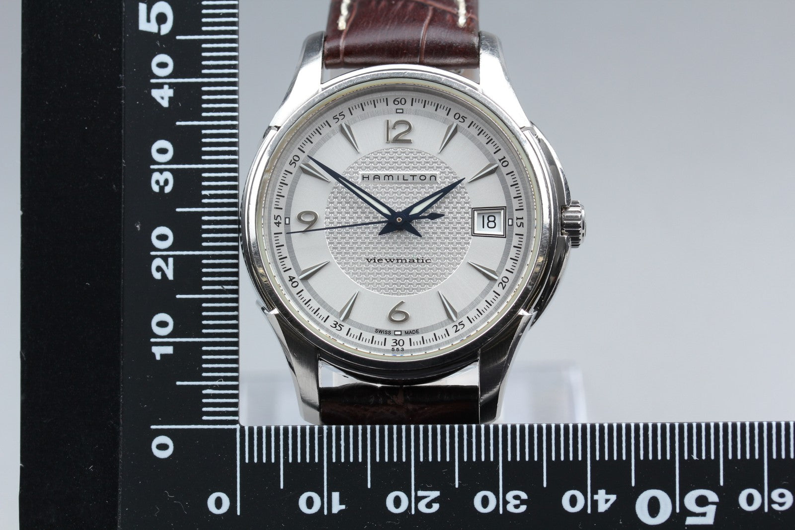 HAMILTON Jazzmaster Viewmatic H324550 37mm Silver Automatic Men's Watch [Box]