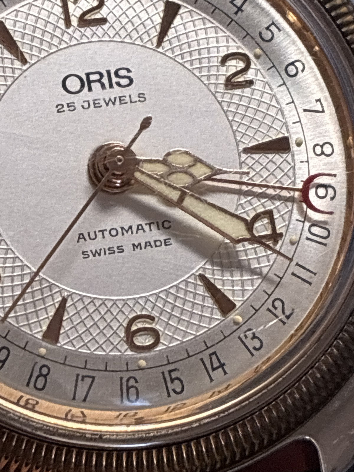 Vintage ORIS Big Crown Automatic Silver Dial Date Men's Watch 35mm JAPAN