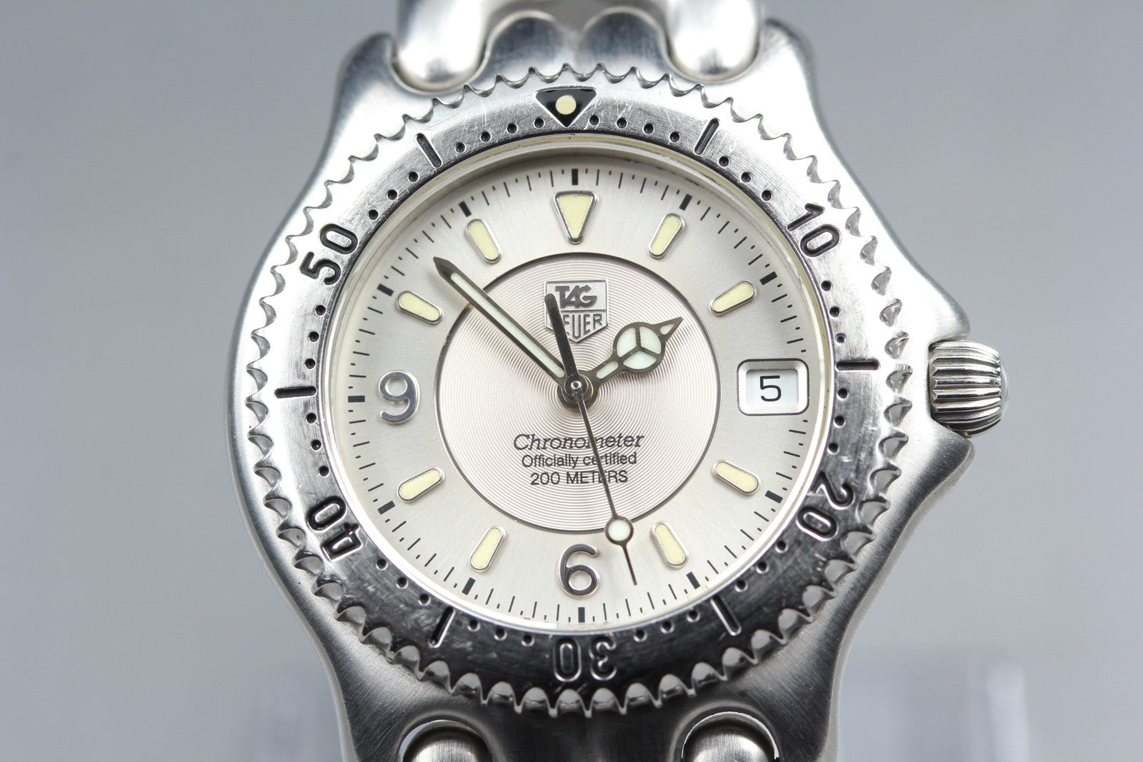 Vintage TAG HEUER SEL WG5112-P0 Automatic Silver Dial Men's Watch 36mm JAPAN Box