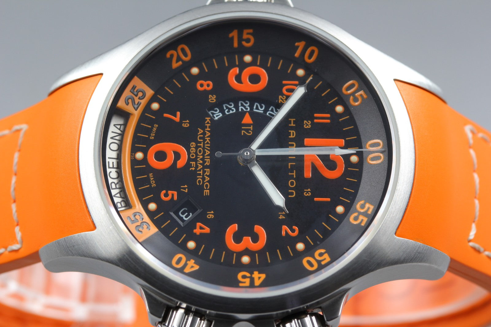 Hamilton Khaki Air Race H776650 GMT Automatic Black Dial Men's Watch 42mm JAPAN