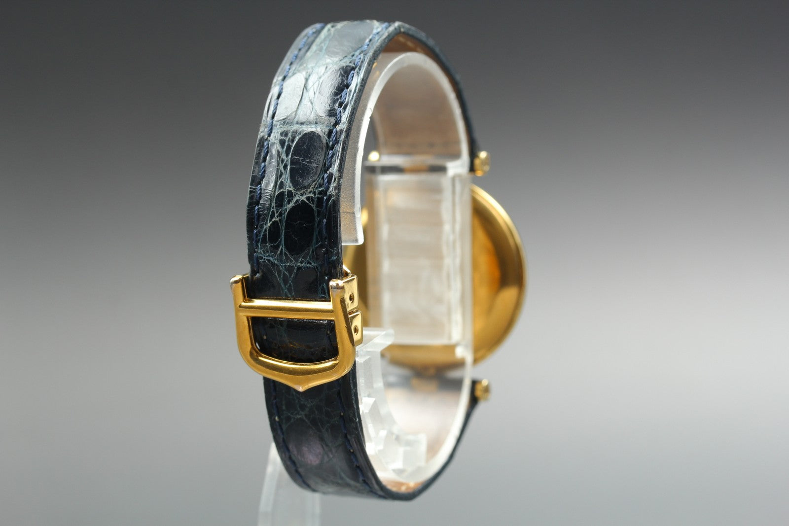 Vintage [Exc+5] Cartier Must Vendome 590003 Gold Vermeil Unisex Quartz Watch