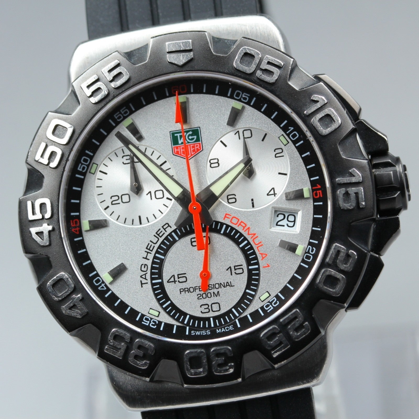 TAG HEUER Formula 1 CAH1111 Silver Dial Quartz Men's Watch 41mm JAPAN Box