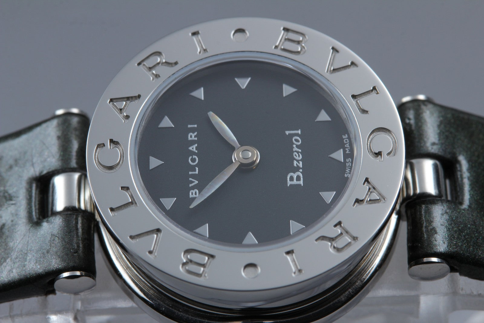 New Batt* BVLGARI B.zero1 BZ22S Quartz Black Dial Women's Watch 22mm N MINT*Box