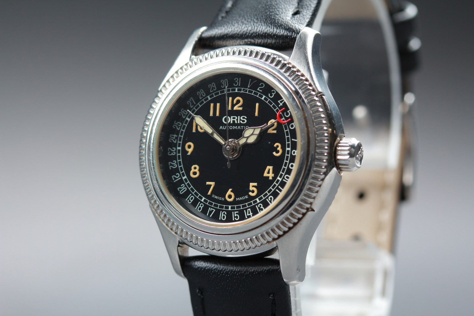 ORIS Pointer Date 7472 Black Dial Automatic Date Women's Watch 28mm JAPAN Exc+5