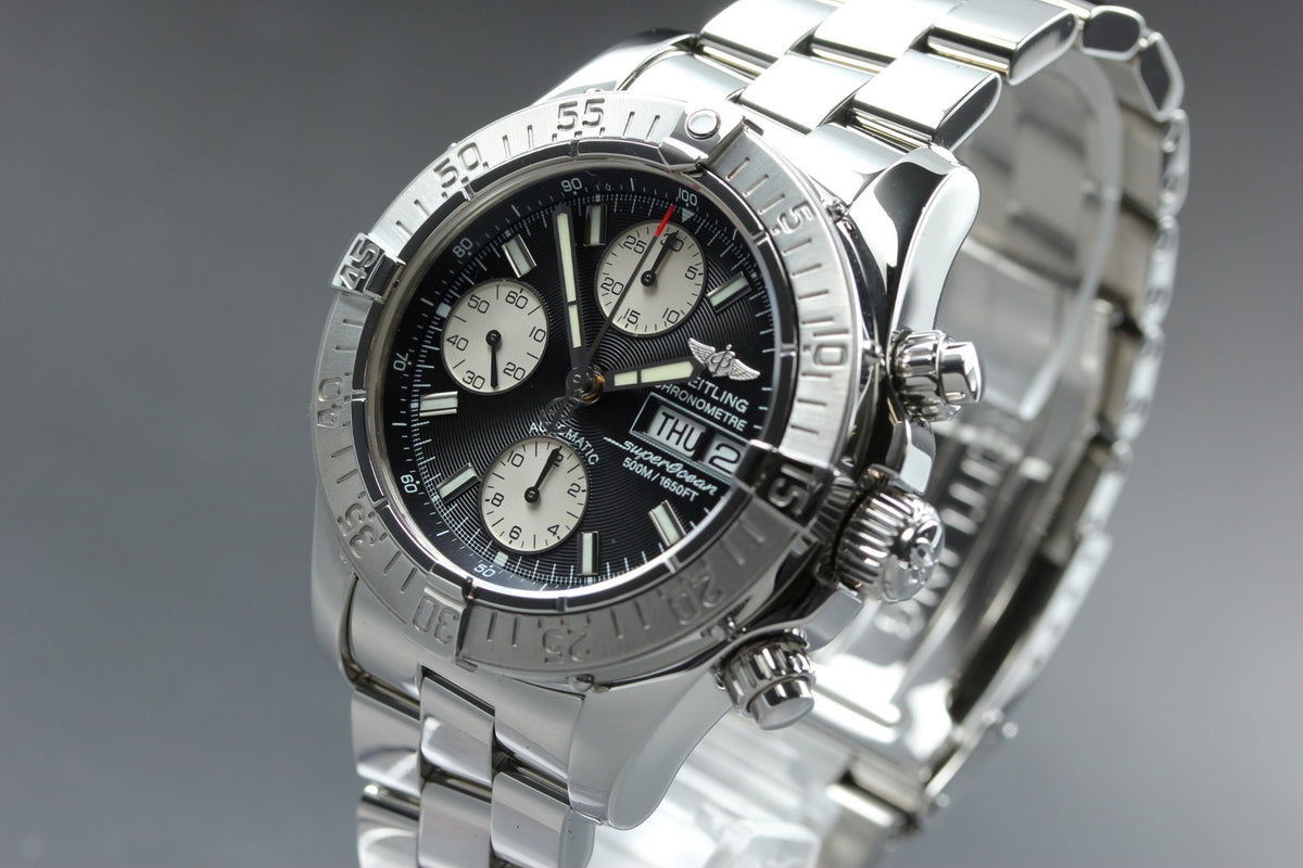 [Polished] BREITLING Superocean Chronograph A13340 Black 41mm AT Men's Watch Box