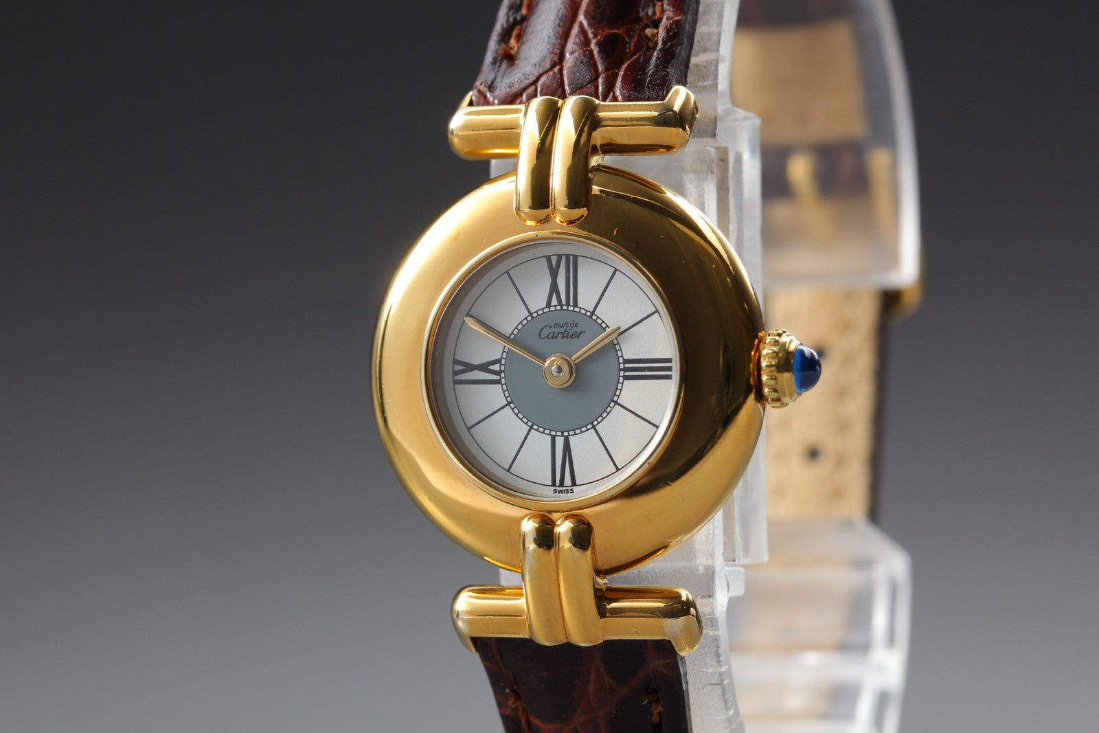 Vintage [Near MINT Box] Cartier Must Colisee Vermeil 590002 Women's Quartz Watch