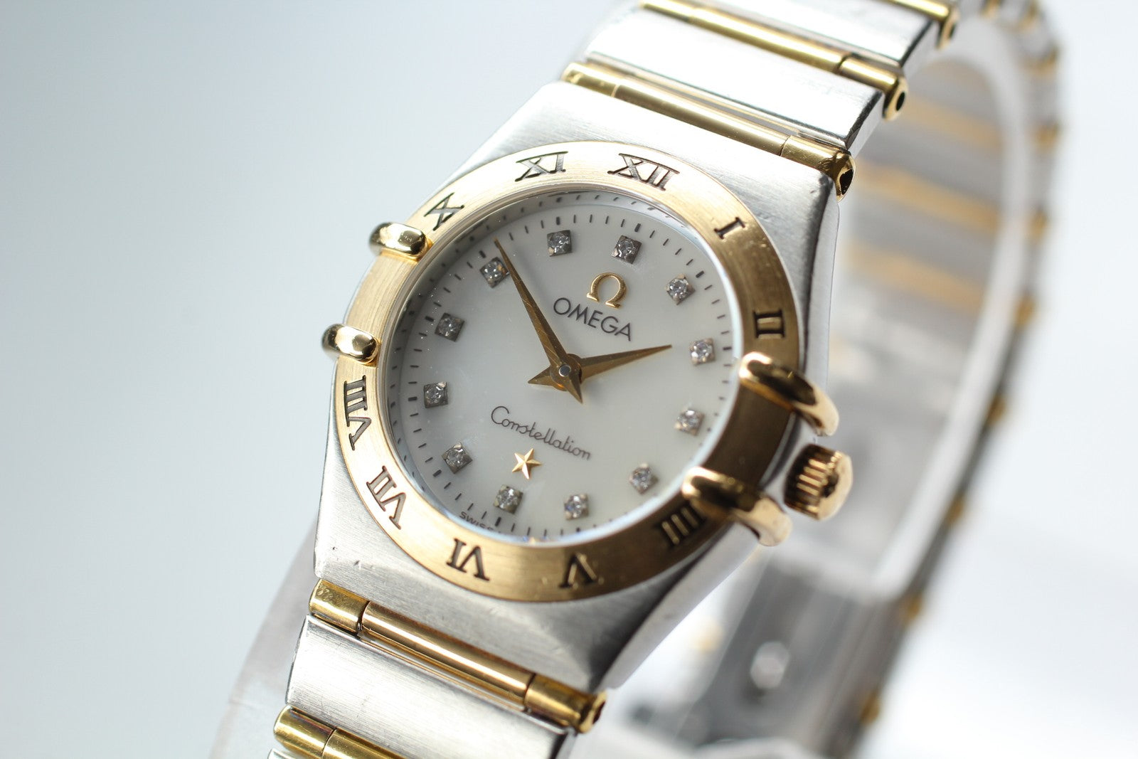 OMEGA Constellation Mini 795.1203 12P Diamond 22mm Gold Quartz Women's Watch