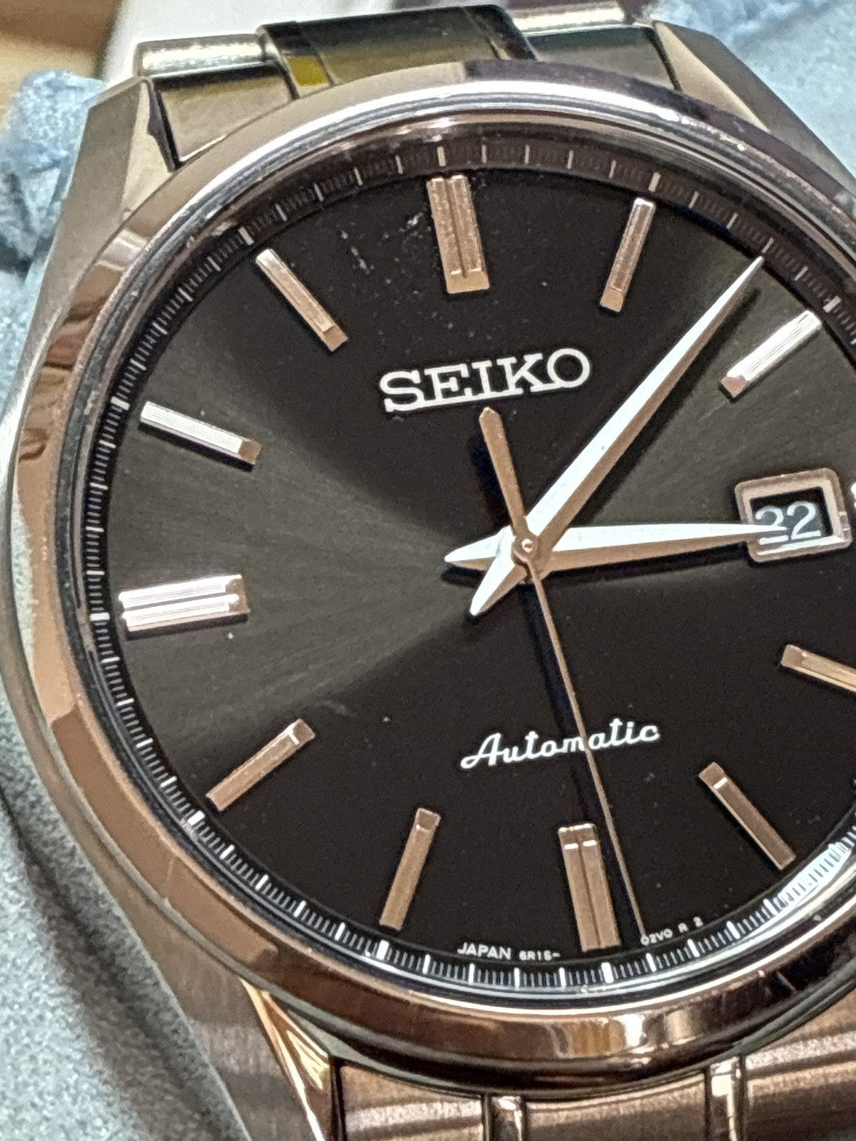 Exc+5* SEIKO Presage 6R15-03P0 Automatic Black Dial Boy's Watch 40mm JAPAN