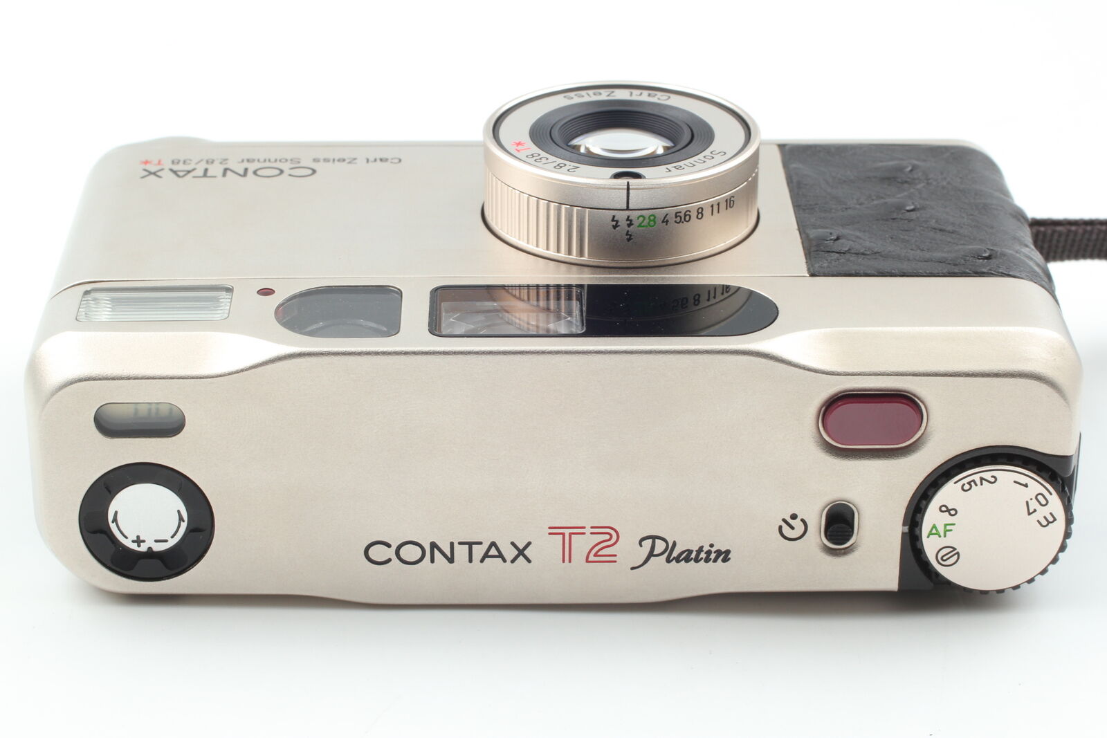 【 Near MINT / Strap 】 CONTAX T2 Limited Platin 35mm Film Camera From JAPAN