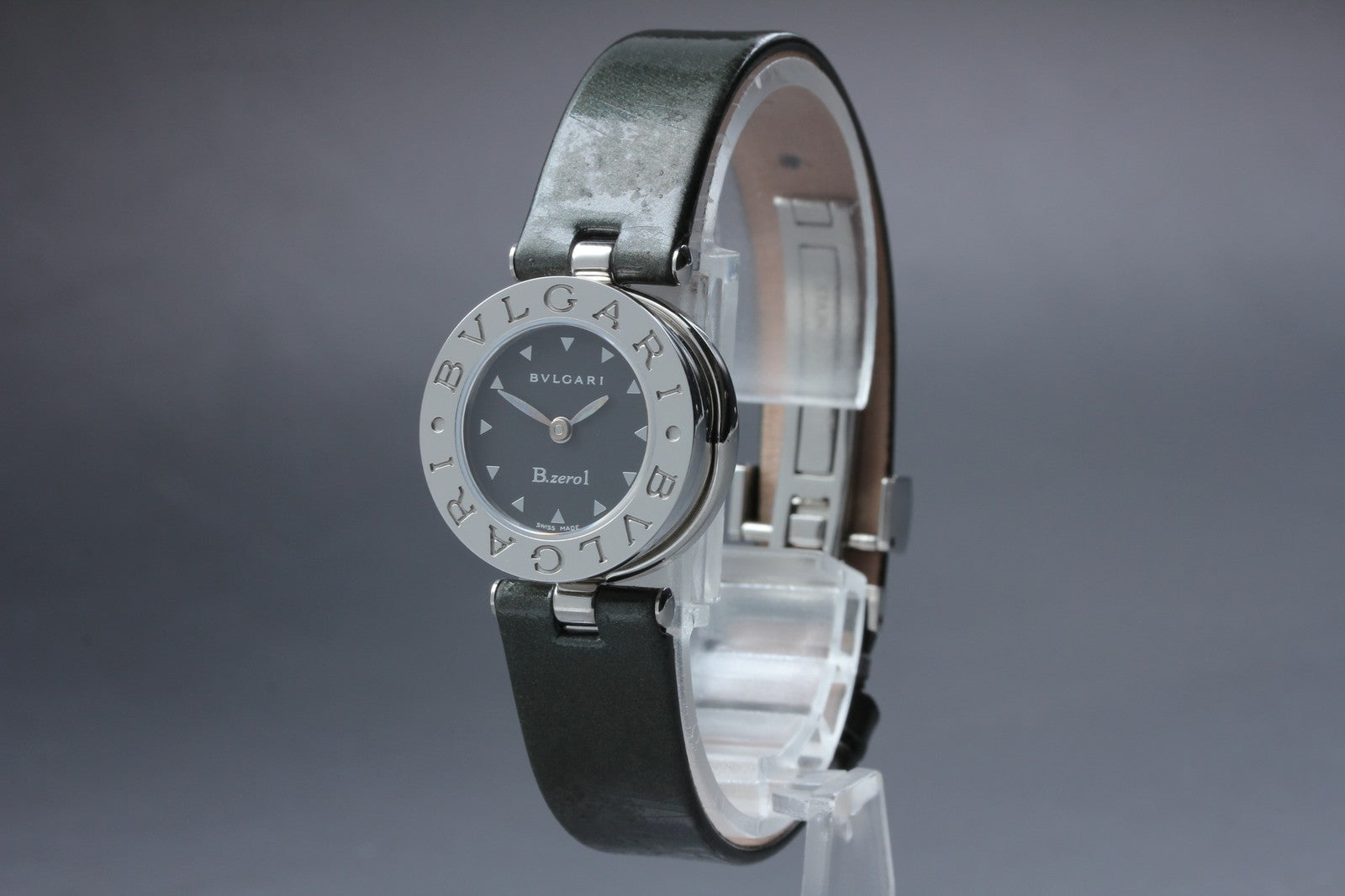 New Batt* BVLGARI B.zero1 BZ22S Quartz Black Dial Women's Watch 22mm N MINT*Box