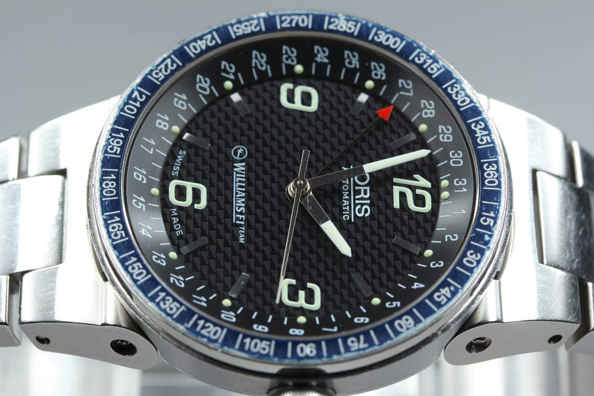 ORIS Williams F1 Team Pointer Date 7585 Automatic Men's Watch 42mm JAPAN Box