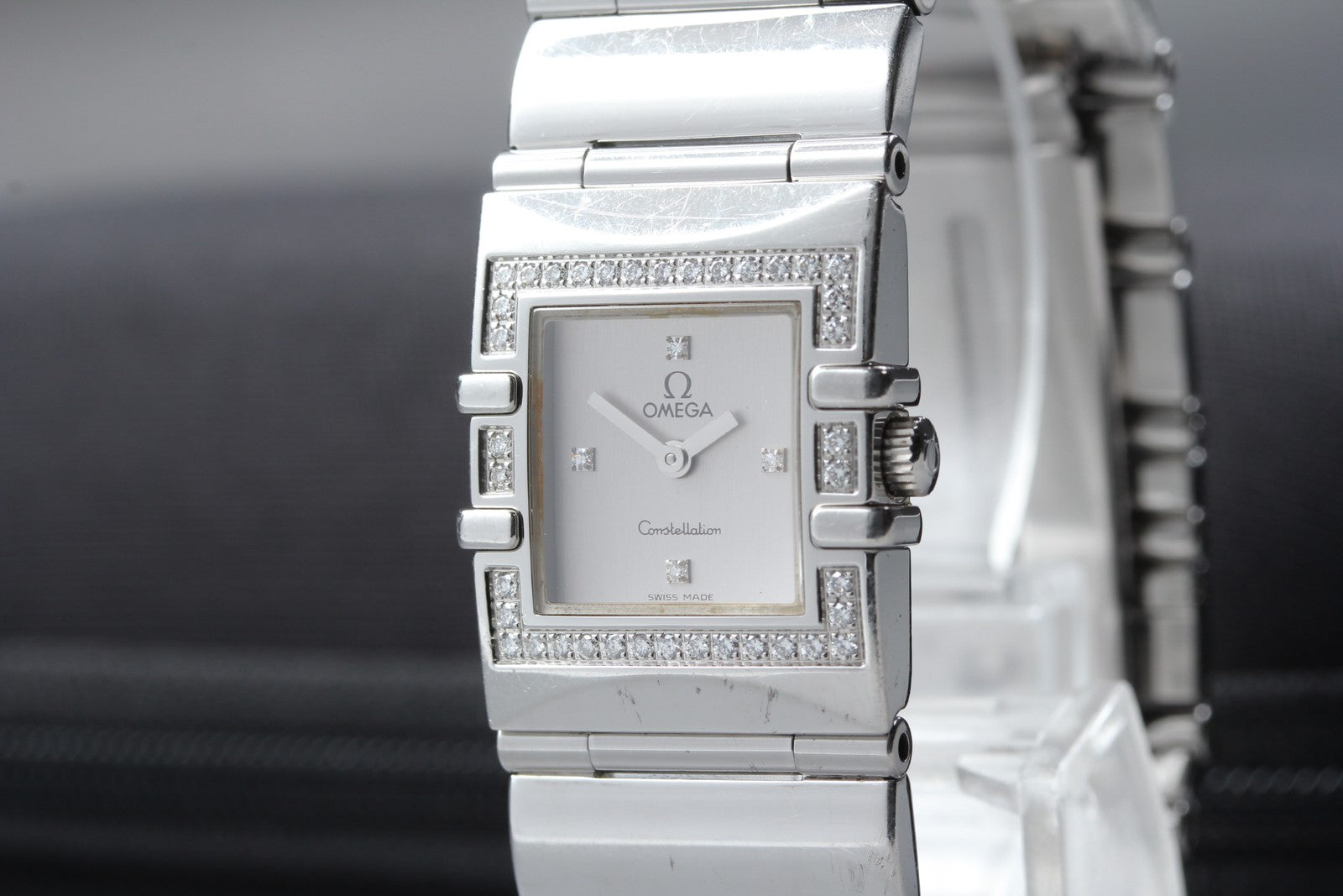 New Batt OMEGA Constellation Carre Quadra Cal.1376 1528.36 Quartz Women's Watch