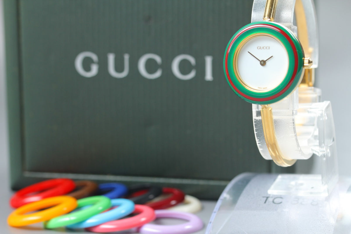 [Overhauled] Gucci Change Bezel 11/12.2 12 Colors Gold Women's Quartz Watch Box
