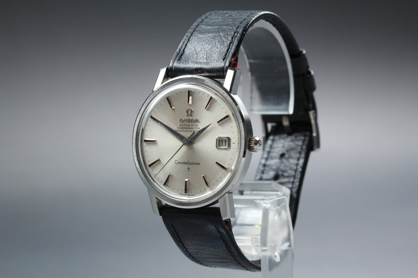 Vintage OMEGA Constellation 168.018 Automatic Silver Men's Watch 35mm JP Exc+5