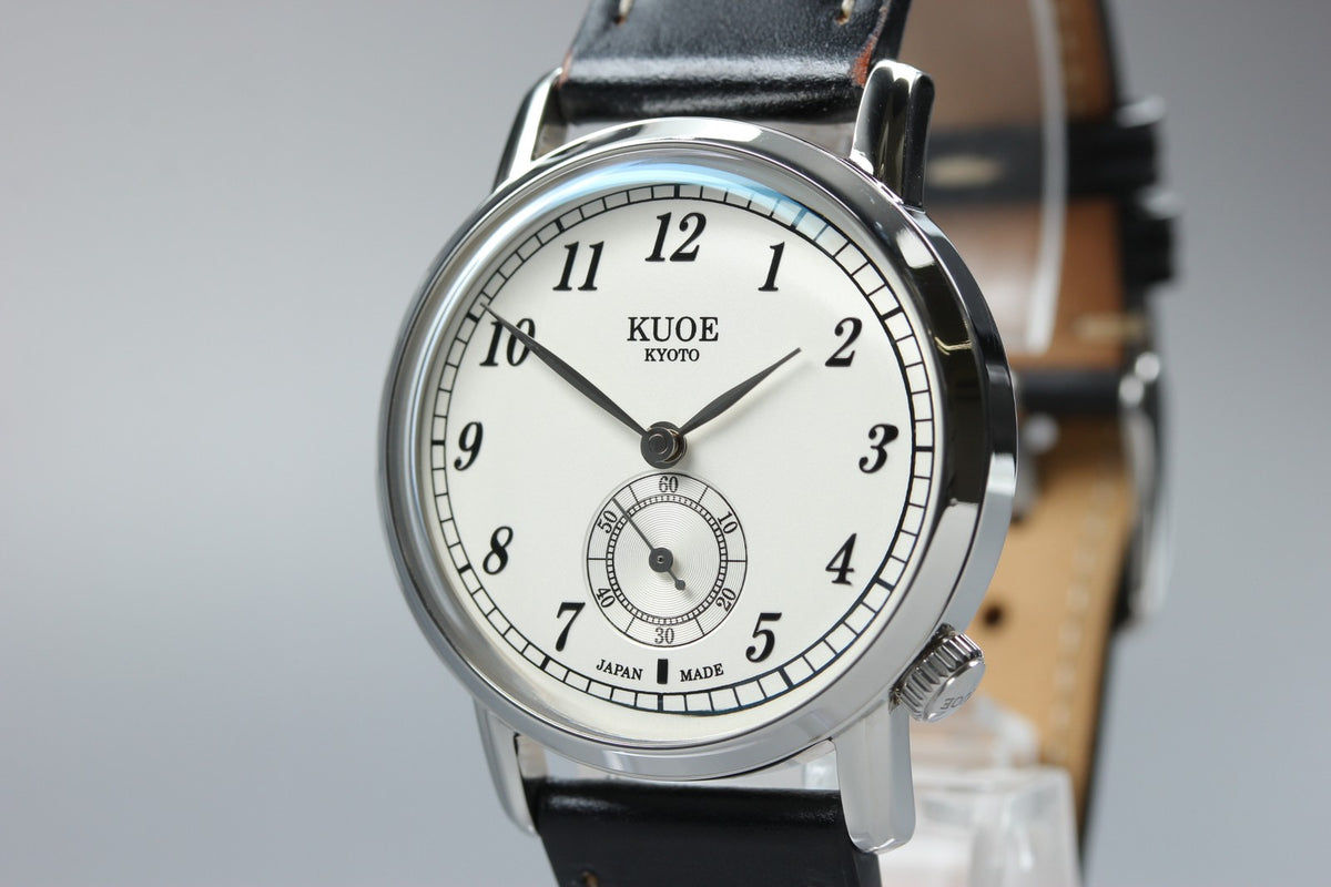 KUOE KYOTO OLD SMITH 90-007﻿ Silver Black 34mm Automatic Men's Watch JAPAN [Box]