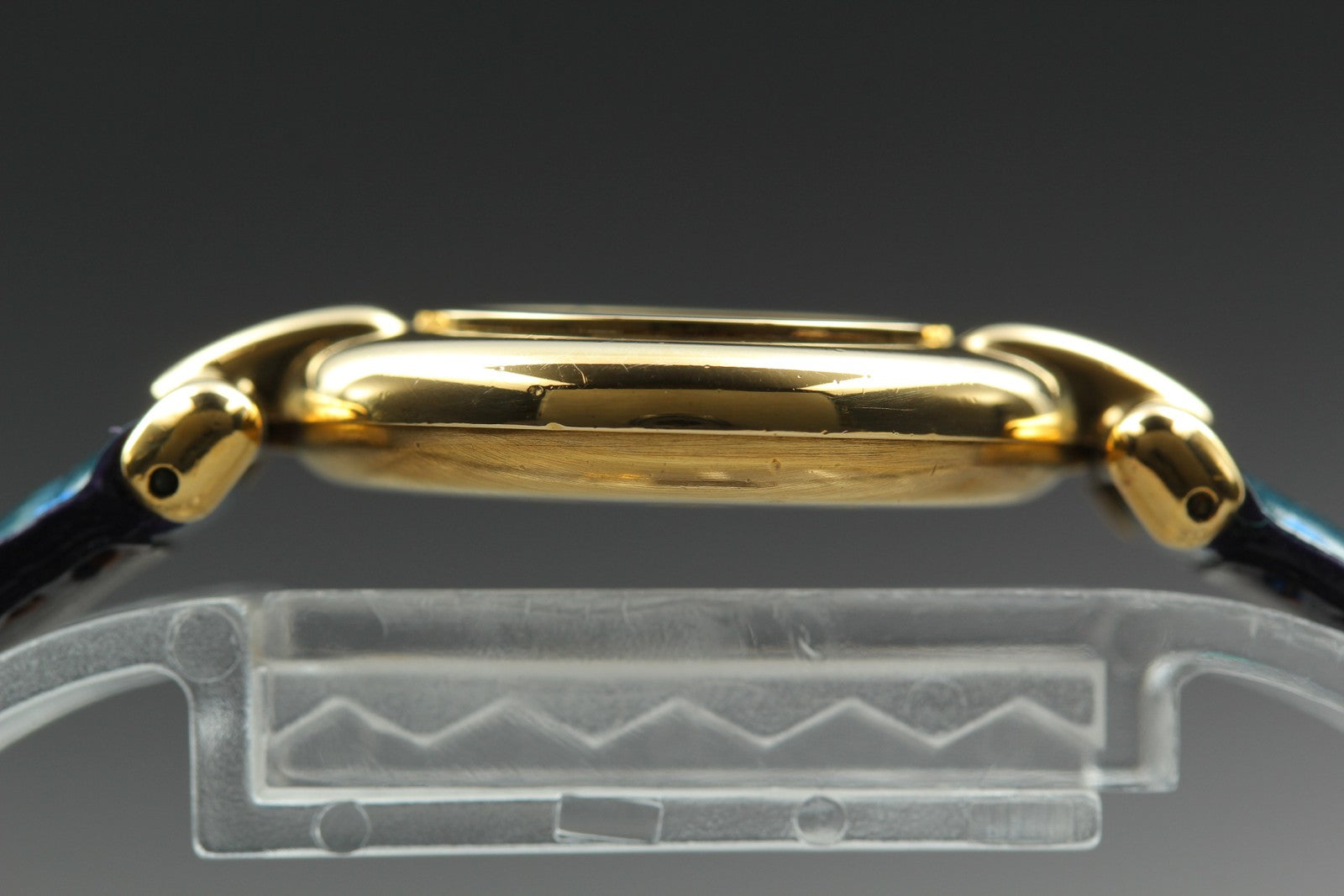 Vintage [ Near MINT- ] Cartier Must Colisee Vermeil 590002 Blue Women's Qz Watch