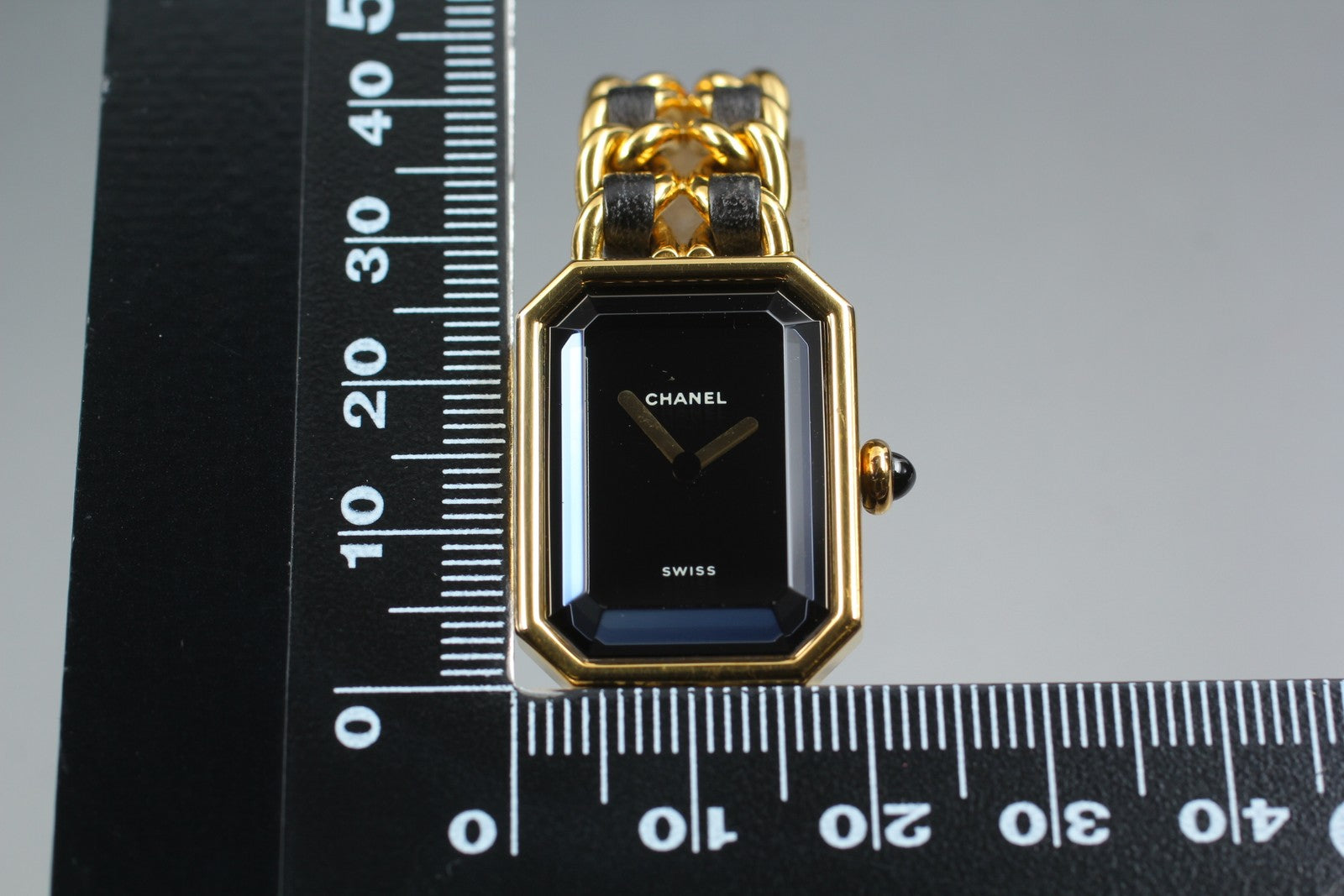 [Exc+5 Box] CHANEL Premiere L Size Black Dial 20mm Gold Quartz Women’s Watch