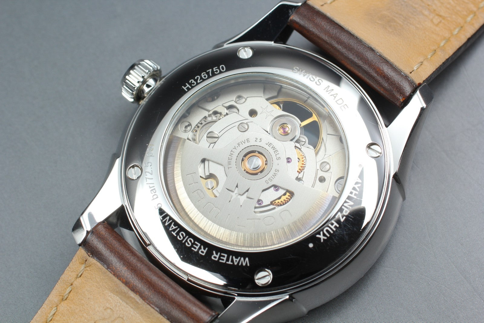 HAMILTON Jazzmaster Open Heart H326750 Blue Brown 39mm AT Men's Watch [Box]